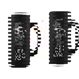 Free Hugs Halloween Grim Reaper Cute Graphic Print Coffee Mug - Monsterry