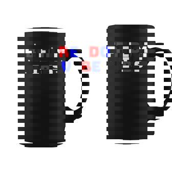 Freedom Vibes Red And Blue 4th Of July Celebration Graphic Print Coffee Mug - Monsterry