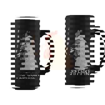 Fried Chicken 420 Smoking Marijuana Stoner Weed Meme Coffee Mug - Monsterry