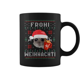 Frohi Weihnachti X Sad Hamster Meme Xmas Wine Mulled Wine Tassen - Geschenkecke