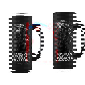 Black Pug 4Th Of July Dog Mom Dog Dad Merica Usa Flag Coffee Mug - Monsterry