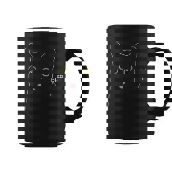 Blep Blep De Gato Negro Con Diseño De Animales Cuello Taza de café - Regaloses
