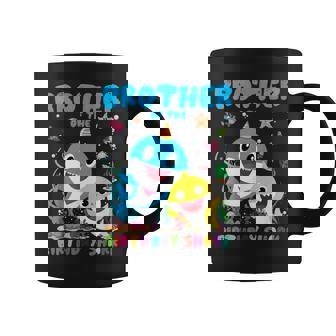 Brother Of The Birthday Family Shark Birthday Boy Girl Coffee Mug | Seseable UK