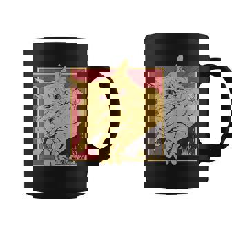 Cat Graphic Japanese Anime Cat Bite Coffee Mug | Mazezy