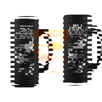 Corgi Types Untoasted Toasted Burnt Cute Puppy Corgis Coffee Mug | Mazezy