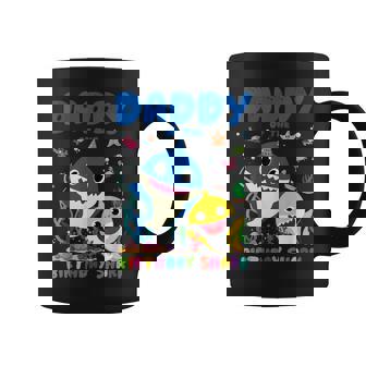 Daddy Of The Birthday Family Shark Birthday Boy Girl Coffee Mug - Seseable
