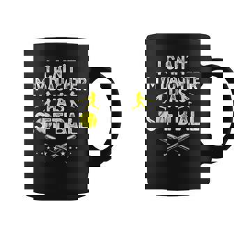 Father's Day I Can't My Daughter Has Softball Dad Coffee Mug - Thegiftio UK