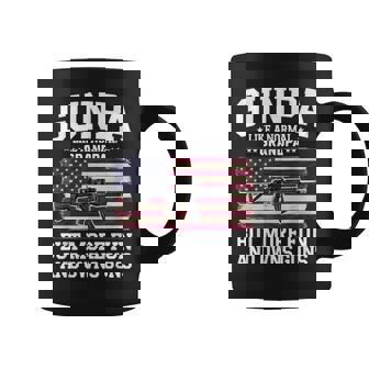 Gunpa Definition Us Flag For Grandpa Gunpa Like A Normal Grandpa But More Fun And Owns Guns Black Sleeveless Coffee Mug - Monsterry