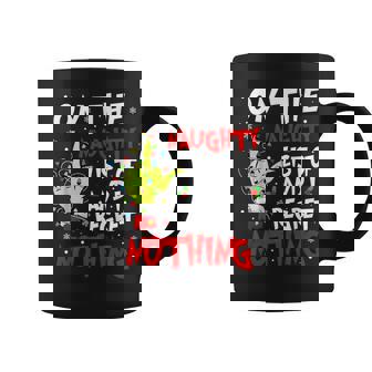 On The List Of Naughty And I Regret Nothing Christmas Coffee Mug - Monsterry