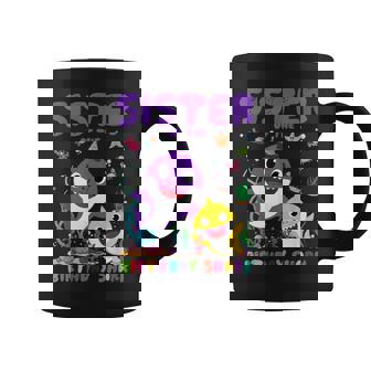 Sister Of The Birthday Family Shark Birthday Boy Girl Coffee Mug - Monsterry
