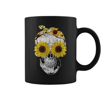 Skull Sunflower Skeleton Bandana Sunflower Skull Tassen - Geschenkecke