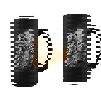 Three Groundhog Moon Groundhog Day 3 Groundhog Head Coffee Mug | Seseable CA
