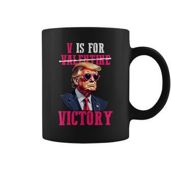 Trump Valentine's Day V Is For Victory Trump Valentine Coffee Mug - Thegiftio