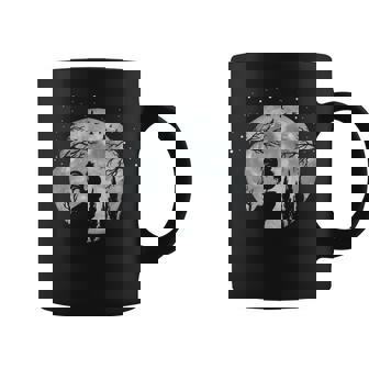 Gallo Animal Granja Noche Luna Llena Ave Pollo Gallo Taza de café - Regaloses
