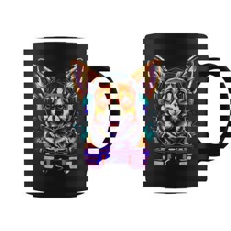 Gaming Corgi Pembroke Dog Player Video Gamer Lover Men Kids Graphic Print Coffee Mug - Monsterry