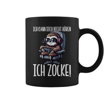 Gaming Ich Kann Dich Nicht Hören Ich Zocke Faultier Tassen - Geschenkecke