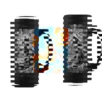 Gato Artístico Y Abstracto Con Aspecto Colorido Taza de café - Regaloses