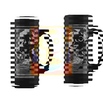 Gato Kawaii Comiendo Fideos Ramen Anime Amantes Taza de café - Regaloses