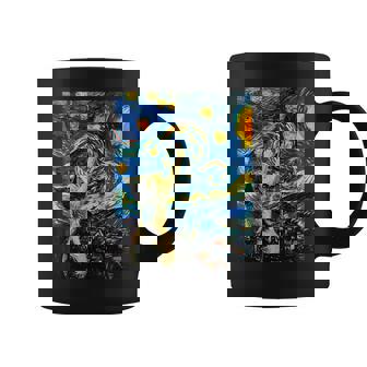 Gatoan Gogh Noche Estrellada Taza de café - Regaloses