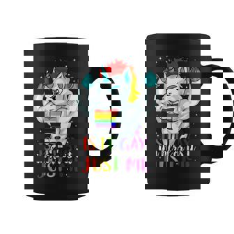 Is It Gay In Here Or Is It Just Me Gay Pride Unicorn Tee Graphic Print Coffee Mug - Monsterry