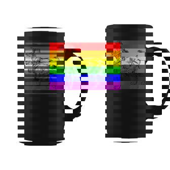 Gay Lion Pride Flag Rainbow Queer Lion Graphic Print Coffee Mug - Monsterry