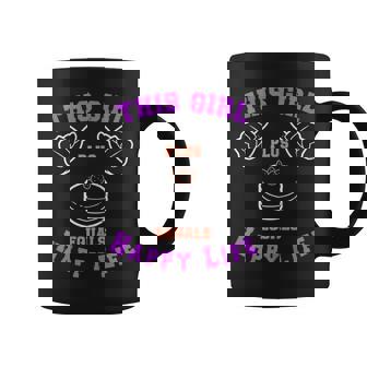 This Girl Pancakes Cake Happy Life Comfort Food Graphic Print Coffee Mug - Monsterry