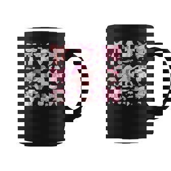 Girls Softball Coquette Bow Softball Mom Coffee Mug - Seseable
