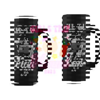 Girls Trip Miami 2025 Tropical Beach Vacation Coconut Squad Coffee Mug - Monsterry