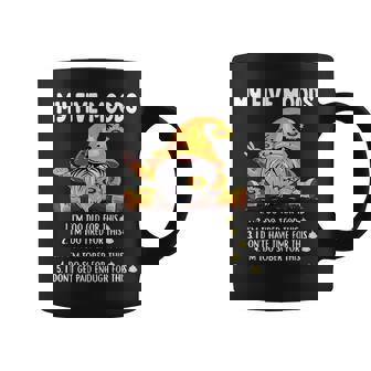 Gnome My Five Moods 1 I'm Too Old For This Shit Graphic Print Coffee Mug - Monsterry