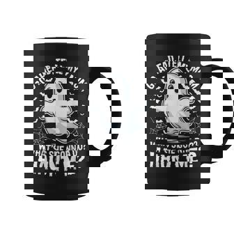 Go Ahead Tell My Mom Haunt Me Ghost Spooky Coffee Mug | Mazezy
