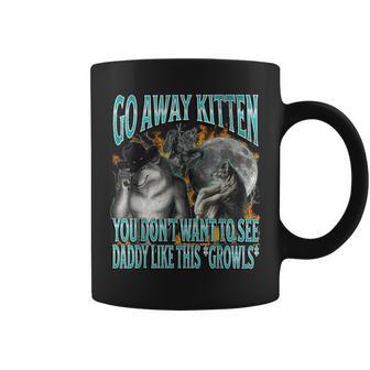 Go Away Kitten Offensive Werewolf Meme Bootleg Graphic Tassen - Geschenkecke