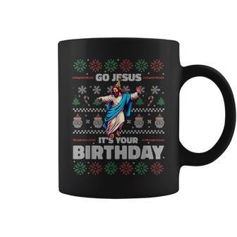 Go Jesus It's Your Birthday Fun Ugly Christmas Sweater Meme Tassen - Geschenkecke