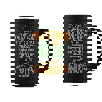 We Go Together Like Peas And Carrots Valentines Day Couple Graphic Print Coffee Mug - Monsterry