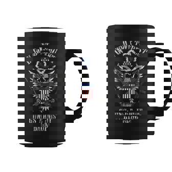 In God We Trust Guns Are Just Backup Graphic Print Coffee Mug - Monsterry