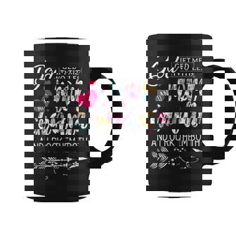 Goded Me Two Titles Mom And Grandma Flower Mother's Day Coffee Mug | Mazezy