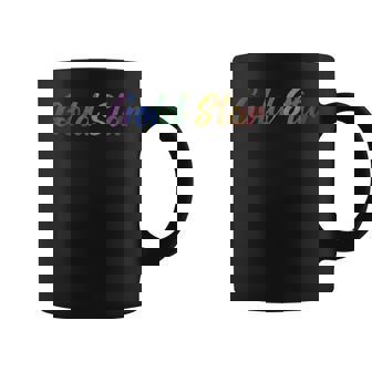 Gold Star Rainbow Flag LGBT Homosexual Bisexual Gay Lesbian Graphic Print Coffee Mug - Monsterry