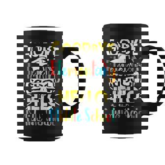 Goodbye Elementary School Hello Middle School Last Day Graphic Print Coffee Mug - Monsterry
