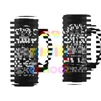 Goodbye Summer Hello School First Day Of School Teachers Fun Premium Graphic Print Coffee Mug - Monsterry