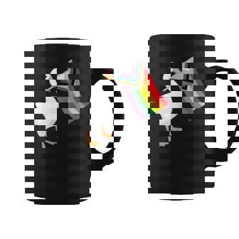 Goose New Inclusive Rainbow Pride Flag LGBTQIA Gay Pride Graphic Print Coffee Mug - Monsterry