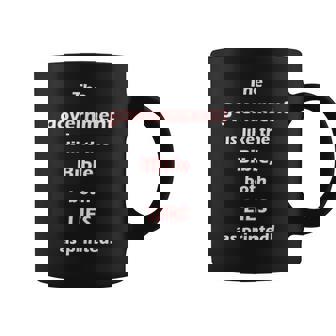 Government Bible And Lies Graphic Print Coffee Mug - Monsterry