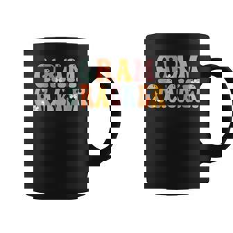 Gram-Cracker Retro Groovy Mom Cute Grandma Coffee Mug - Seseable