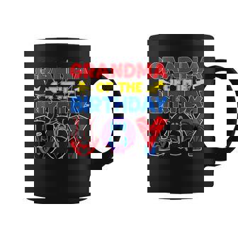 Grandma Of The Birthday Boy Matching Spider Family Birthday Coffee Mug - Seseable