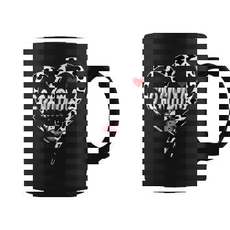 Grandma Cow Print Cow Heart Pattern Farmer Cows Mother's Day Coffee Mug | Seseable CA