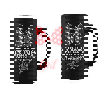 Grandpa Of The Birthday Girl Cute Pink Bow Family Matching Coffee Mug - Seseable