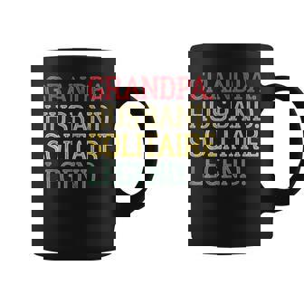 Grandpa Husband Solitaire Legend Vintage Solitaire Game Coffee Mug - Thegiftio UK