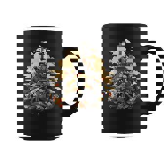 Graves With Cross For Halloween Party And Grave Lovers Premium Graphic Print Coffee Mug - Monsterry