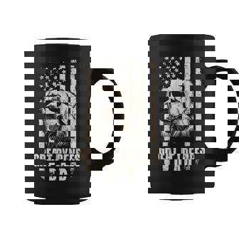 Great Pyrenees Dog Dad American Flag For Father Men Coffee Mug - Thegiftio UK