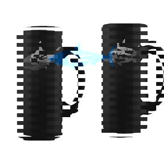 Great Shark Diver Scuba Diving Graphic Print Coffee Mug - Monsterry