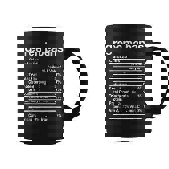 Green Beans Nutrition Facts Thanksgiving Christmas Graphic Print Coffee Mug - Monsterry