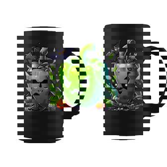 Green Pepper Graphic Vegetable Easy Halloween Costume Graphic Print Coffee Mug - Monsterry